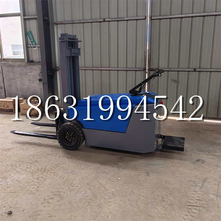 北区全电动叉车插腿式堆高车液压装卸车1.5吨升高小型站驾式铲车